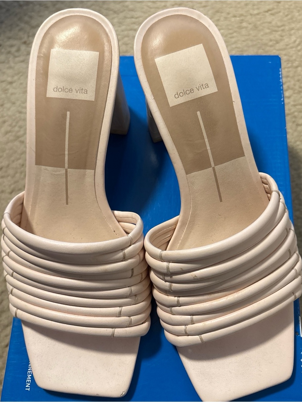 Dolce Vita Padded Strap Block Heel Mules